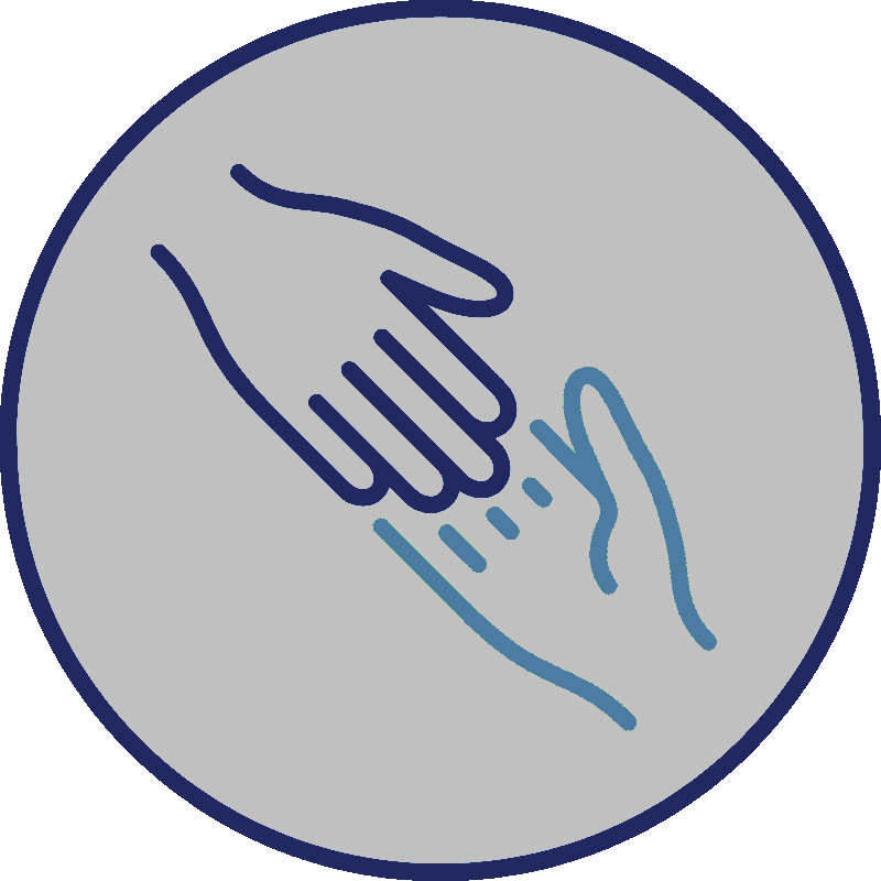 icon with helping hands